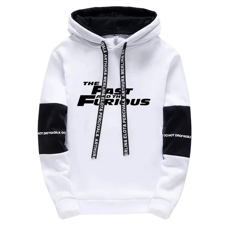 Moletom Masculino com Capô e Manga Longa – Estilo Casual e Esportivo para Outono e Inverno